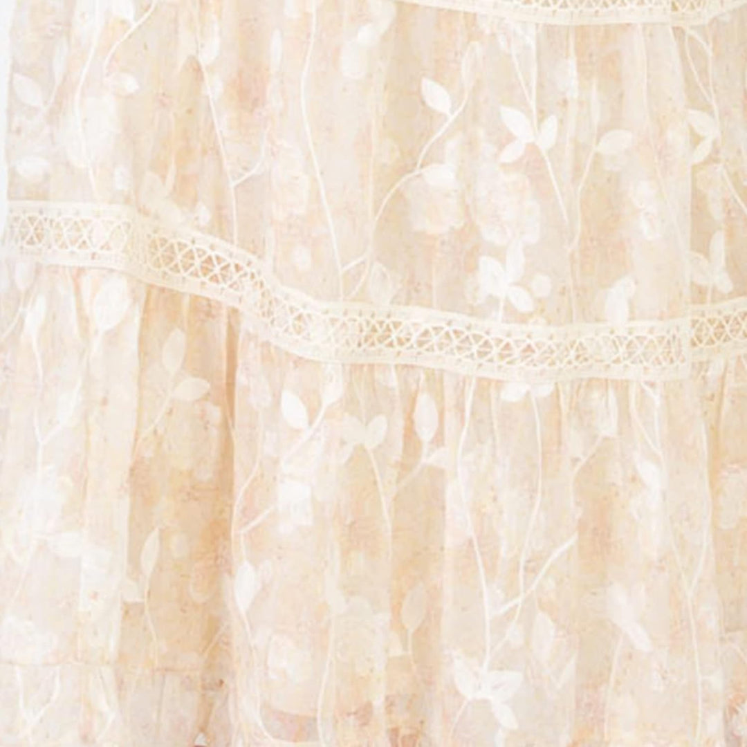 Lovedrobe Damen Ladies Plus Size Summer Dress for Women Curve Puffed Short Sleeve Maxi V-Neckline Fl