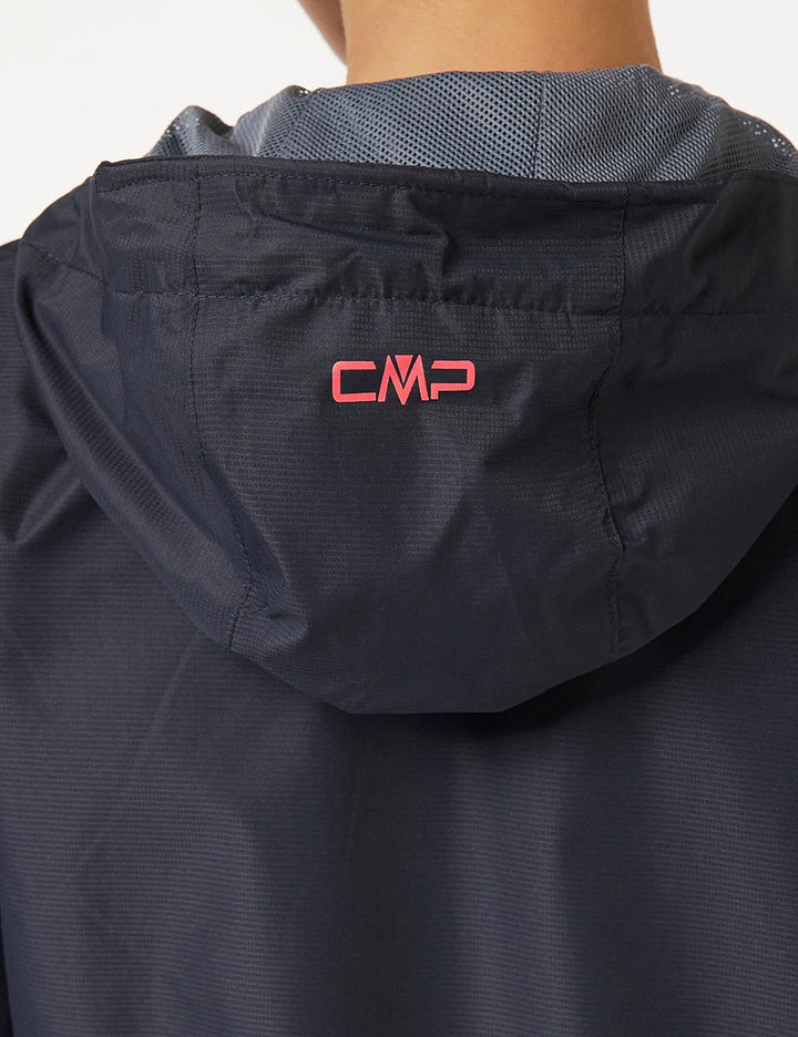 CMP Damen Regenjacke Woman Rain Jacket Fix Hood 36 Anthrazit-glanz, 36 Anthrazit-glanz