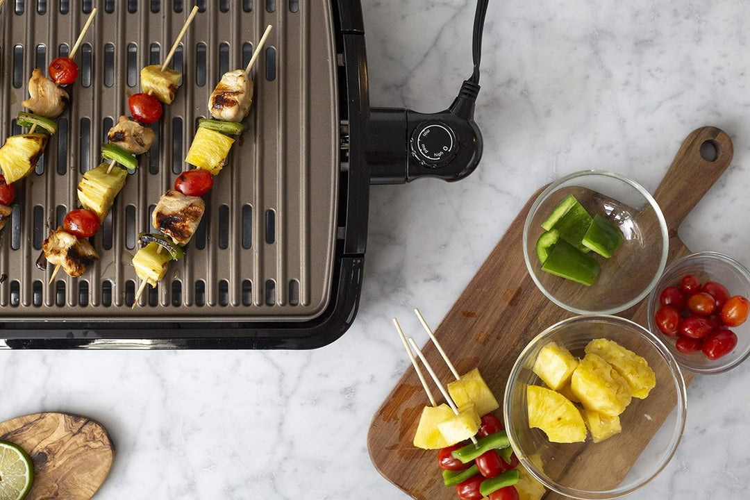 George Foreman Grill [Smokeless - 80% weniger Rauch] Tischgrill (raucharmer Indoor BBQ, spülmaschine