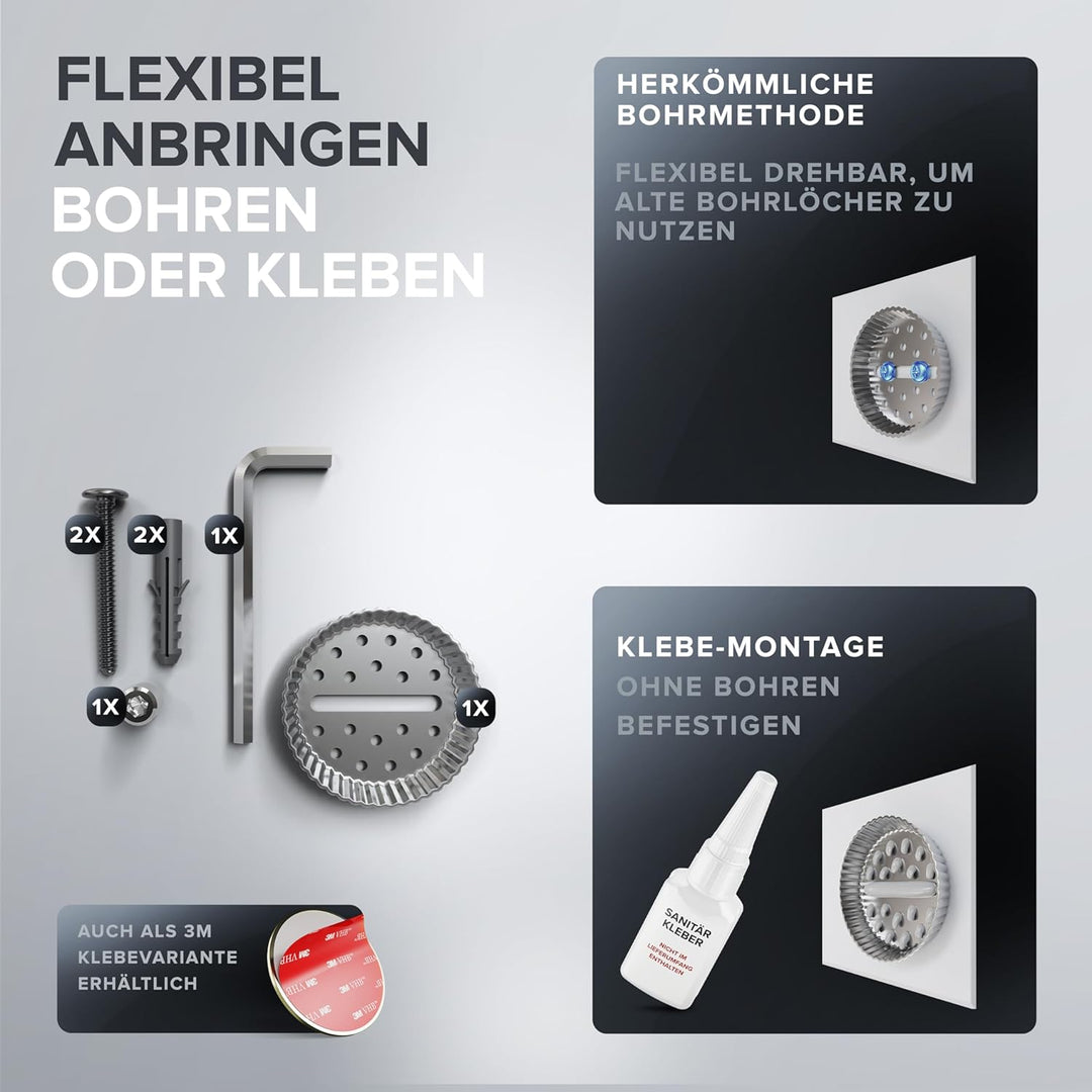 Toilettenpapierhalter Farstadsanden zum Bohren Gold | Edelstahl | Klorollenhalter ohne Deckel | WC R