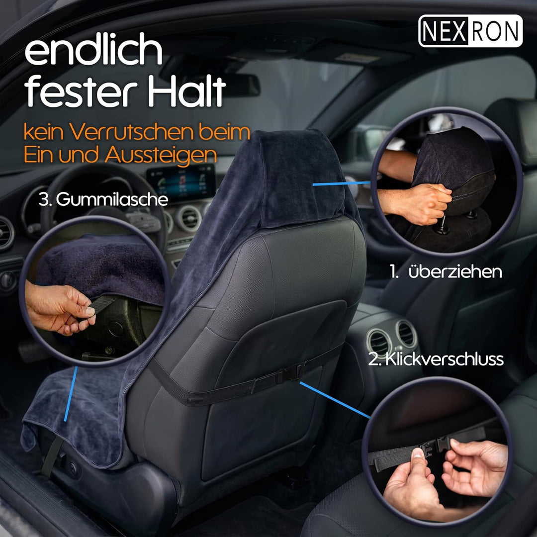 NEXRON® Autositzschoner – besonders bequemer Autositzbezug mit atmungsaktivem Premium Stoff – schütz