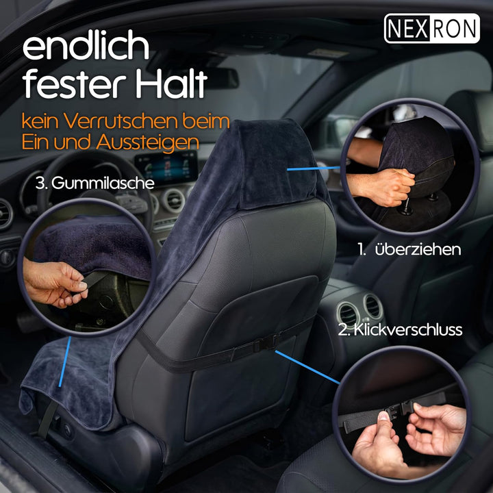 NEXRON® Autositzschoner – besonders bequemer Autositzbezug mit atmungsaktivem Premium Stoff – schütz