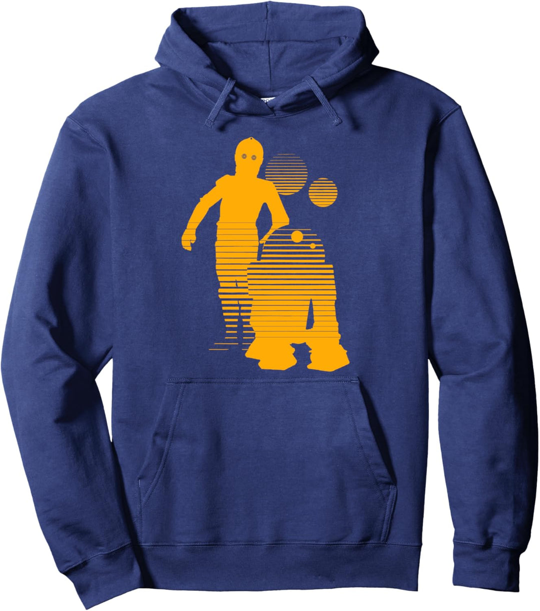 Star Wars R2-D2 & C-3PO Droid Sunset Retro Pullover Hoodie