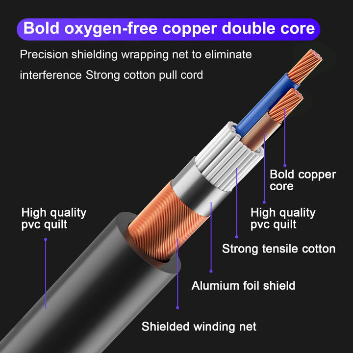 Czgor DMX Kabel 3M 8 Stück, Flexibles 3-Pin Signal XLR Männchen zu Weibchen DMX Kabeldraht, Geeignet