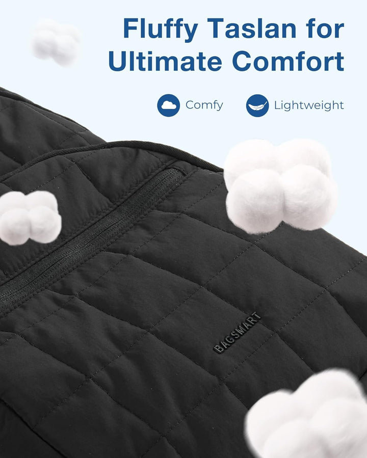 bagsmart Laptop Rucksack für Frauen, Reiserucksack Schulrucksack Teenager Gesteppter Tagesrucksack,