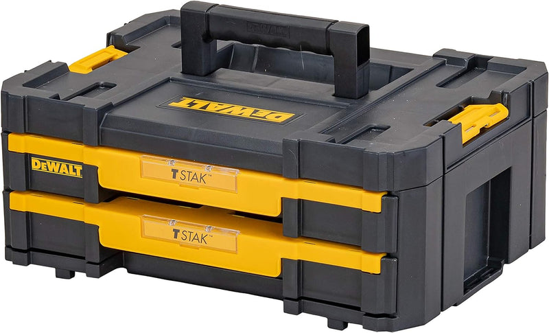 Dewalt DWST1-70706 T STAK-Box IV Doppelschubladen-Werkzeugbox (mit herausnehmbaren Innenteilern)