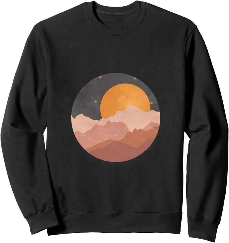 Mondsterne Nachthimmel | Abstrakte Wolken Sweatshirt