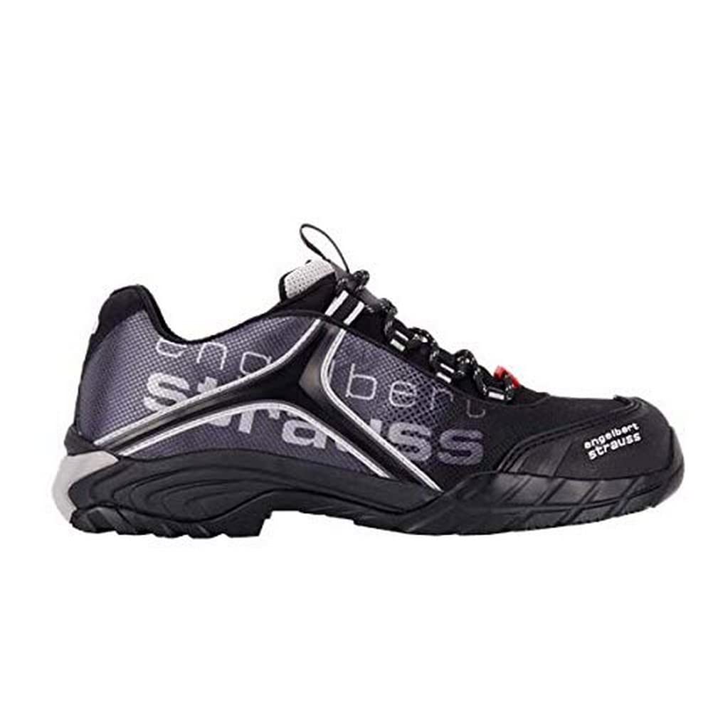 Engelbert Strauss 93608-47/Black/Gray/Silver Sicherheitshalbschuhe Merak, 47, Schwarz/Grau/Silber7 S