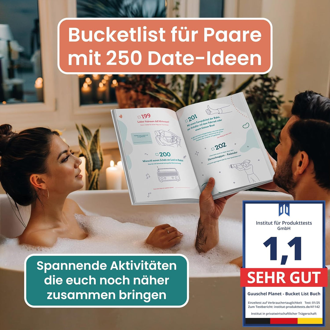 Bucket List für Paare | Paargeschenk | Geschenke für Paare und Partner | A4 | Überraschung Freundin
