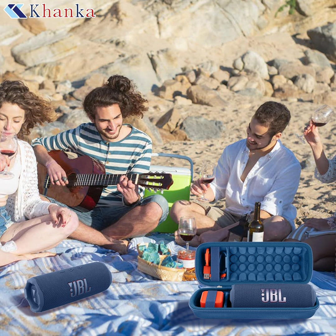 Khanka für JBL Flip 7 / Flip 6 wasserdichte tragbare Bluetooth-Lautsprecher Hartschalen-Reise-Aufbew