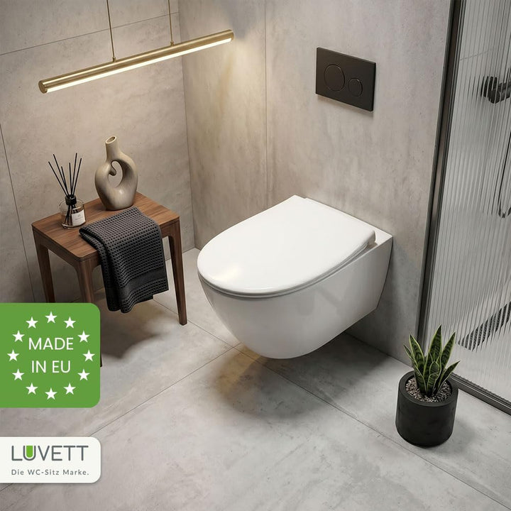 LUVETT® WC-SITZ C290, oval, doppelte Absenkautomatik Softclose, einfache Reinigung,Toilettendeckel a