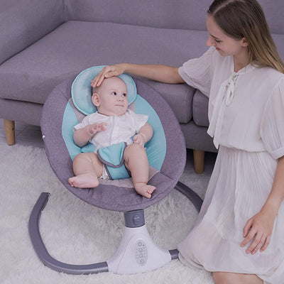 Babyschaukel, Elektrische Babywippe, Schaukel Baby indoor, Wippe baby, 3 verstellbare-Musikwiedergab