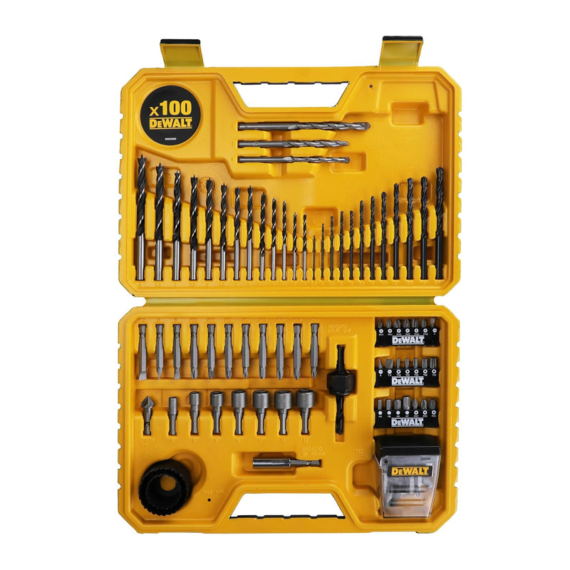 DeWalt DT71563, QZ Kombination Bohrer Set 100 Teile, Hochgeschwindigkeitsstahl, Zylinderschaft 1 Sch