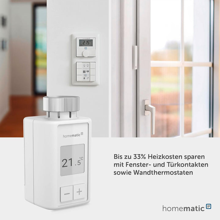 Homematic IP Smart Home Heizkörperthermostat – Flex, digitaler Thermostat Heizung, Steuerung per App