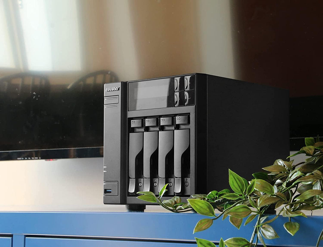 Asustor Lockerstor 4 Gen 2 AS6704T | 4 Bay NAS - Netzwerkspeicher Gehäuse, Quad Core 2.0GHz CPU, 4 M