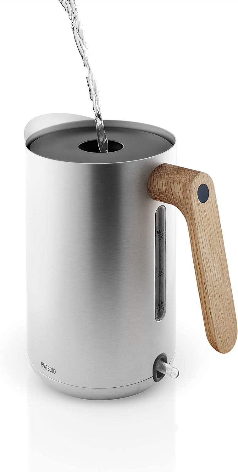 EVA SOLO | Wasserkocher 1,5l Nordic Kitchen | 100% tropffrei | 360 Grad drehbar | Pulverbesichtetem