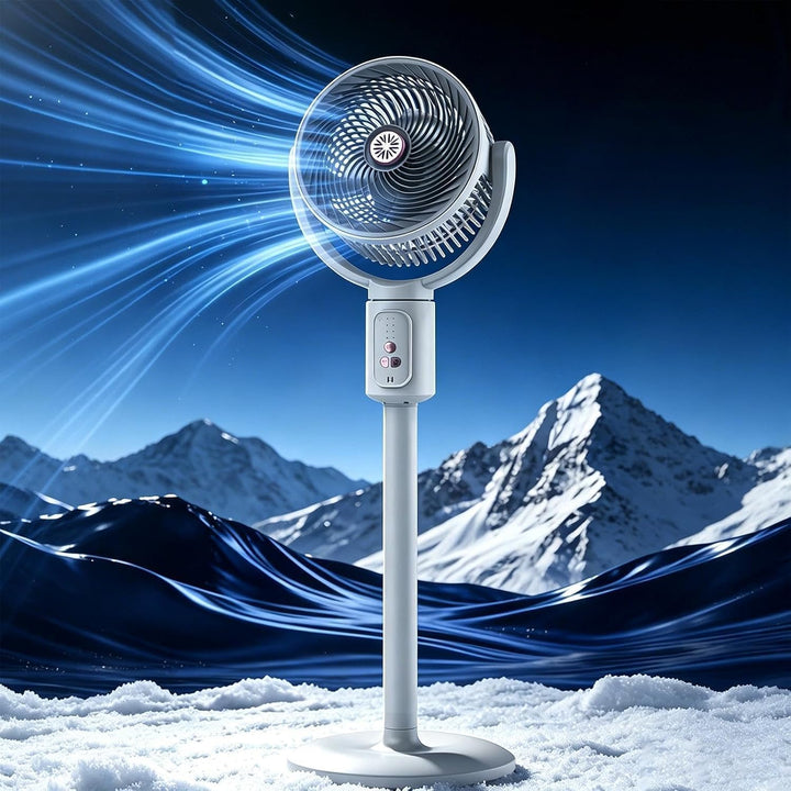 2026 Teleskop-Umwälzventilator, mit Fernbedienung, 5 Geschwindigkeiten, oszillierender Luftbeweger,
