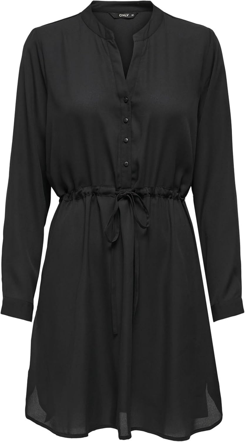 ONLY Damen Onlcory L/S V-Neck Tunic WVN Noos Tunika XS Black, XS Black