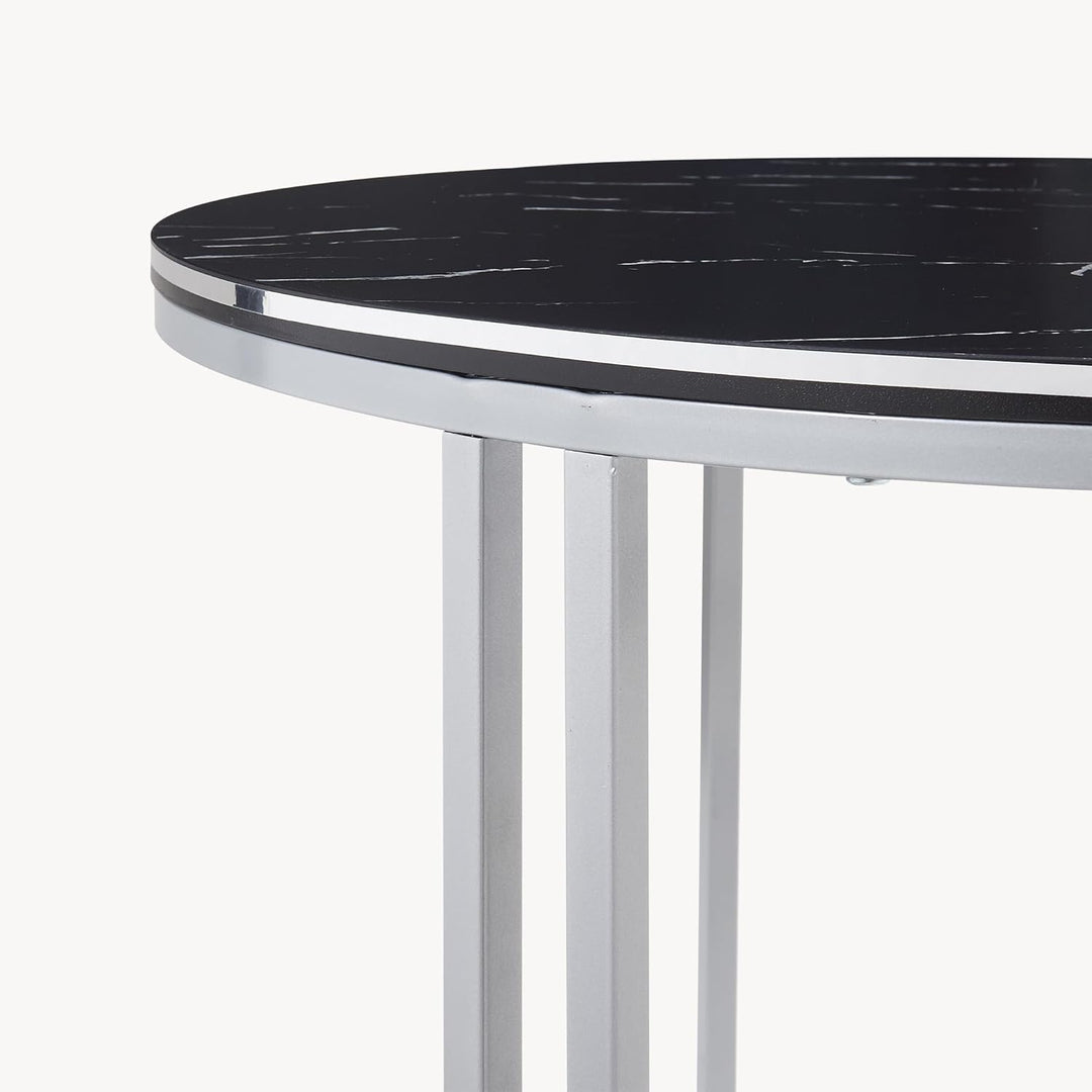 [en.casa] Couchtisch Aulum Beistelltisch 50 x 80 cm Kaffeetisch aus Spanplatte und Metall Sofatisch