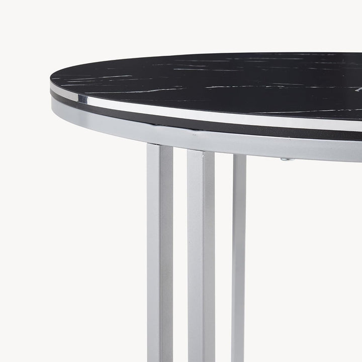 [en.casa] Couchtisch Aulum Beistelltisch 50 x 80 cm Kaffeetisch aus Spanplatte und Metall Sofatisch
