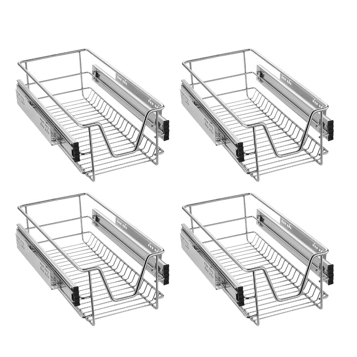 UISEBRT 4x Küchenschublade Teleskopschublade 30cm - Küchenschrank Schrankauszug Schlafzimmerschränke