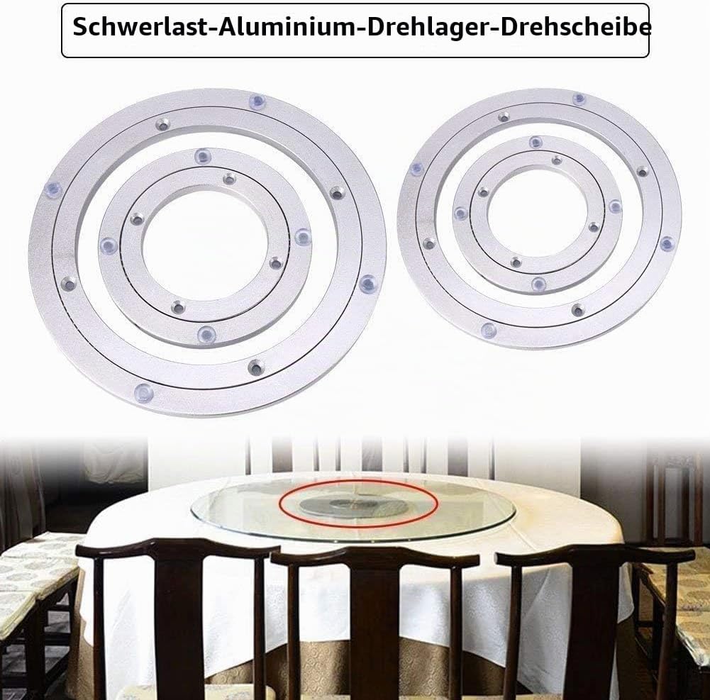 Drehlager aus Aluminiumlegierung, Lazy Susan Hochleistungs Drehlager Runder Esstisch Glatter drehbar