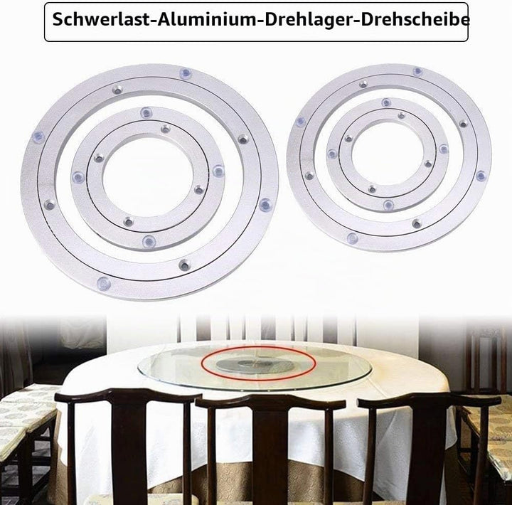 Drehlager aus Aluminiumlegierung, Lazy Susan Hochleistungs Drehlager Runder Esstisch Glatter drehbar