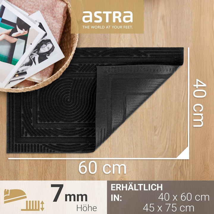 Astra Fussmatte aussen rutschfest - Schmutzfangmatte wetterfest - Outdoor Türmatte schmutzabweisend