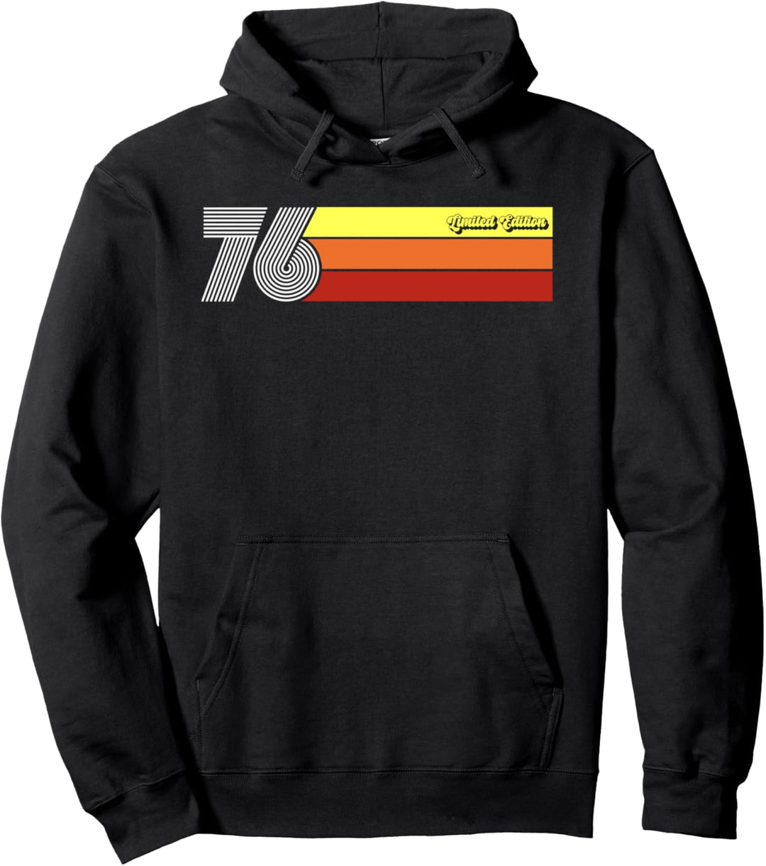 1976 Jahrgang Geburtstag Retro Vintage Herren Damen Geschenk Pullover Hoodie