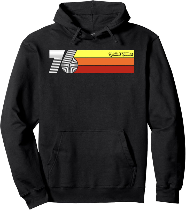 1976 Jahrgang Geburtstag Retro Vintage Herren Damen Geschenk Pullover Hoodie