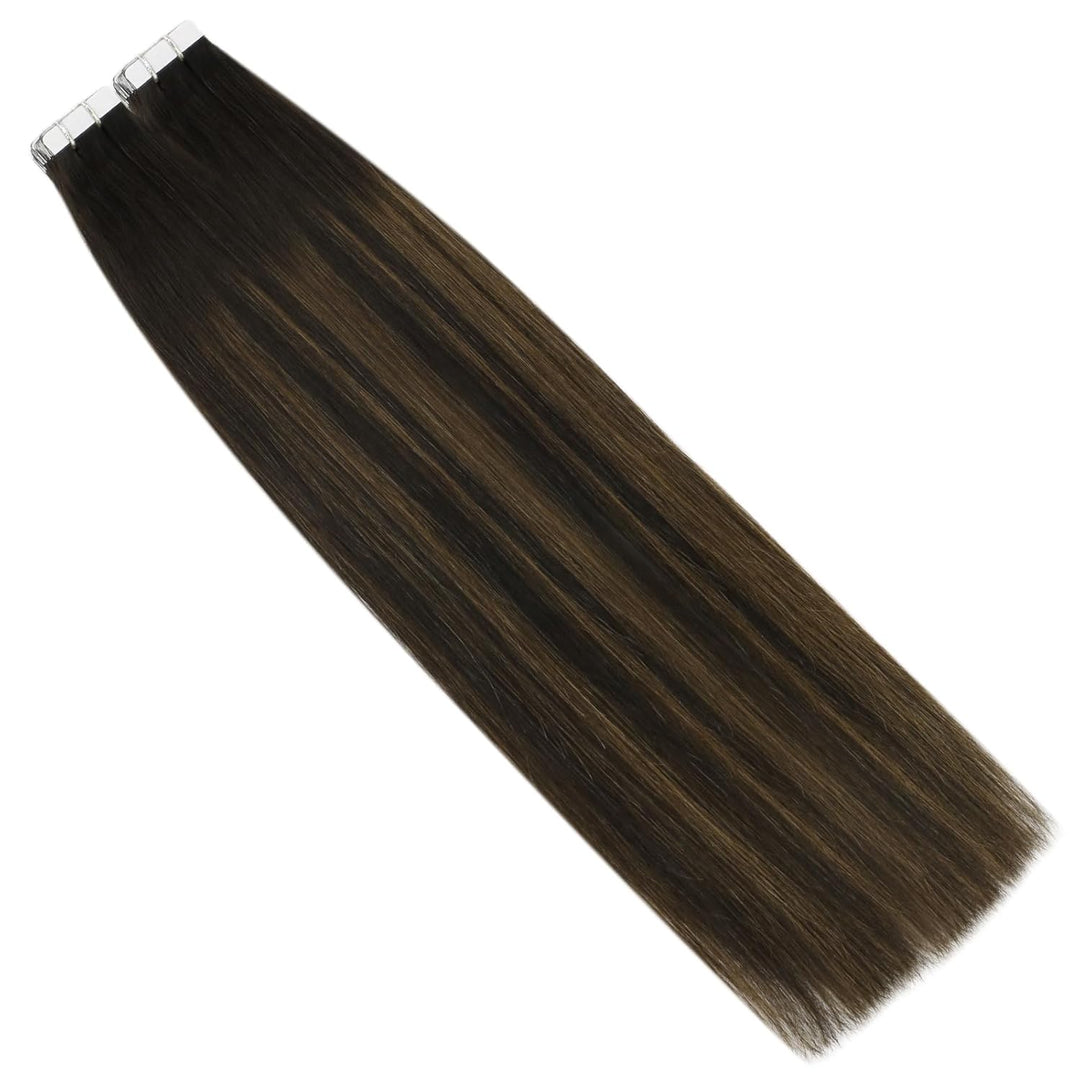 Ugeat 40cm Haarverlängerung Tape Echthaar 20Stücke Hair Extensions Echthaar Tape Kleber Extensions 5