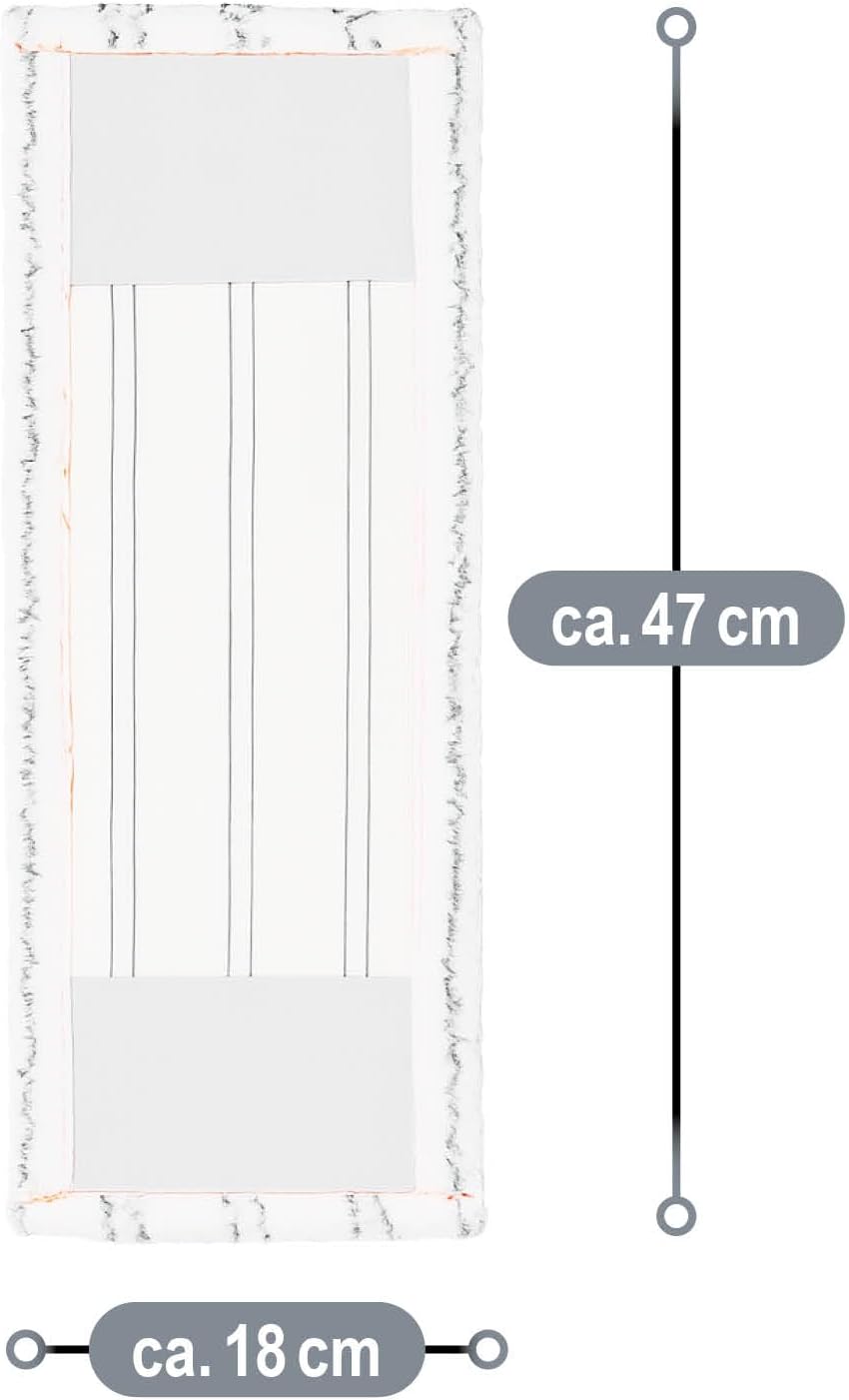 COM-FOUR® 4X Mikrofaser Ersatzbezug - Wischbezug für 42 cm Bodenwischer - Wischmopp-Bezug für alle B
