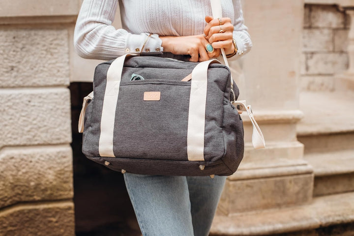 BÉABA, Wickeltasche für Babys, Mehrere Fächer, 10 Taschen, Reissverschluss Trolley-Koffer, Schulterg