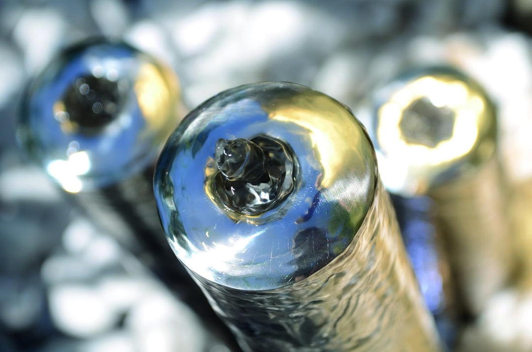 Köhko Springbrunnen 22007N aus gebürstetem Edelstahl mit LED-Beleuchtung und DREI Säulen mit untersc