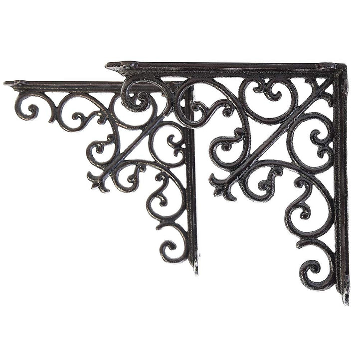 Sungmor Regalhalterungen aus Gusseisen, Wandmontage, robust und stabil, 90 ° rechtwinklig, Wandplatt