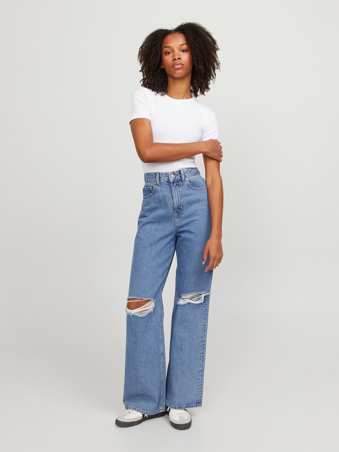 JJXX Female Wide fit Jeans JXTOKYO Wide HW MR6004 B NOOS 30W / 30L Light Blue Denim, 30W / 30L Light