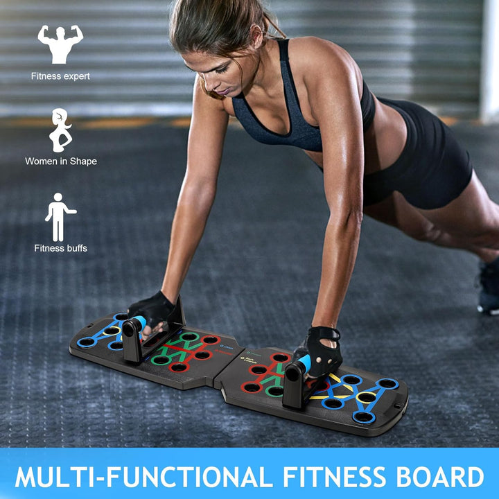 Liegestütze Brett, Push Up Board Faltbares Liegestütz mit Liegestützgriffe Multifunktions Elite Rack