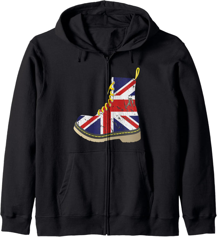 "British" Flag Union Jack Combat Boot" Grafikdesign Kapuzenjacke