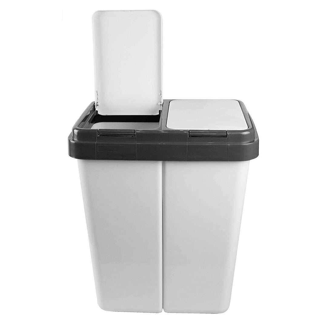Alpfa Mülleimer 2x25 Liter Abfalleimer Duo Bin