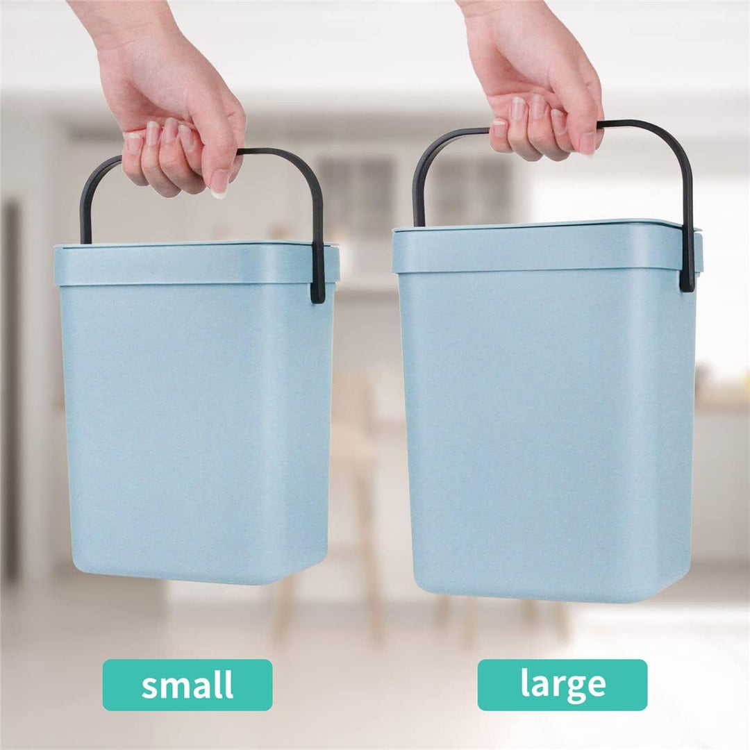 Spesh Biomülleimer Küche 2er-Set(5L+3L) Kunststoff Komposteimer Geruchsdicht Aufhängbar Abfalleimer