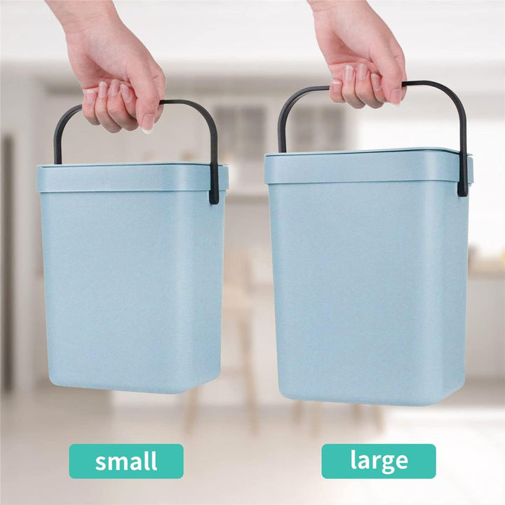 Spesh Biomülleimer Küche 2er-Set(5L+3L) Kunststoff Komposteimer Geruchsdicht Aufhängbar Abfalleimer