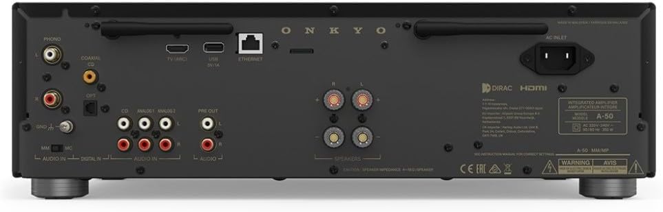 ONKYO A-50 | Network Integrated Amp - Netzwerkintegrierter Verstärker - Schwarz
