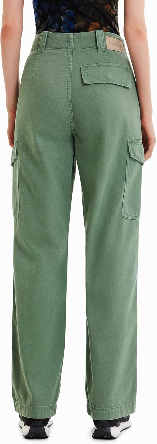 Desigual Damen Casual Pants 42 Grün, 42 Grün
