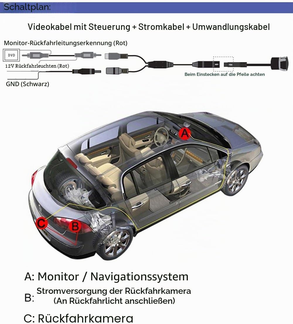 HD CCD Auto Rückfahrkamera mit Wasserdicht integriert in Nummernschild Rückfahrsystem für VW Volkswa