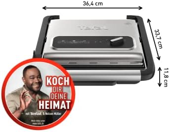 Tefal Kontaktgrill Inicio Adjust GC242D | Elektrogrill | Panini, Toasts, Steak | Regelbarer Thermost