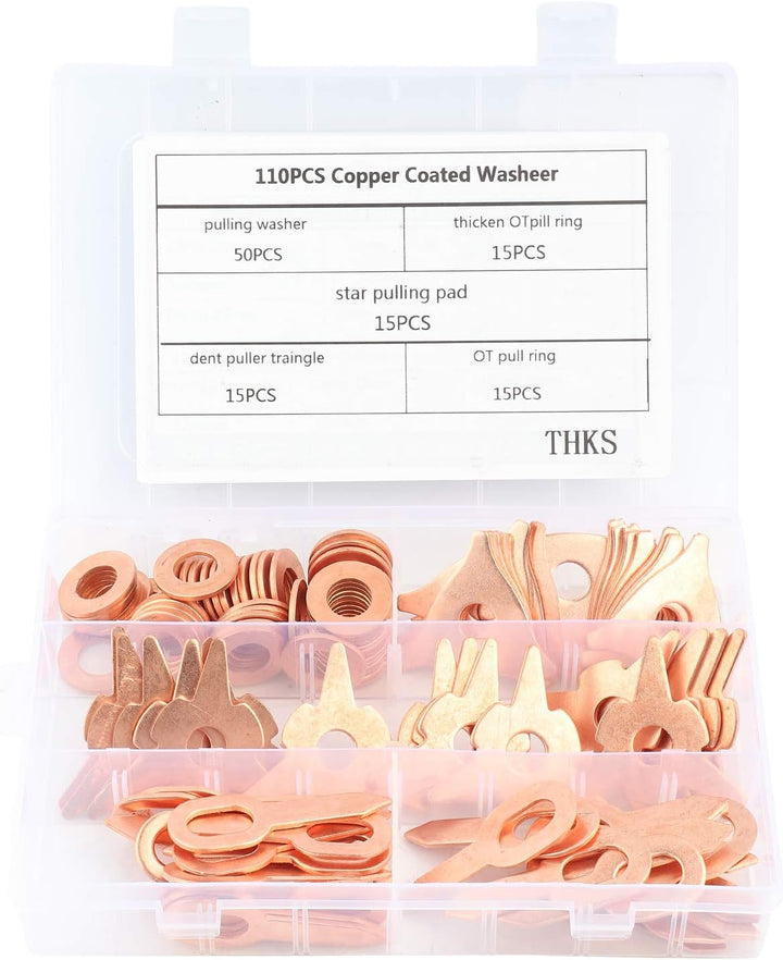 110pcs Triangle Dent Pulling Rings, Triangle Dent Puller Rings Dreieck OT Runde Karosserie Schweisse