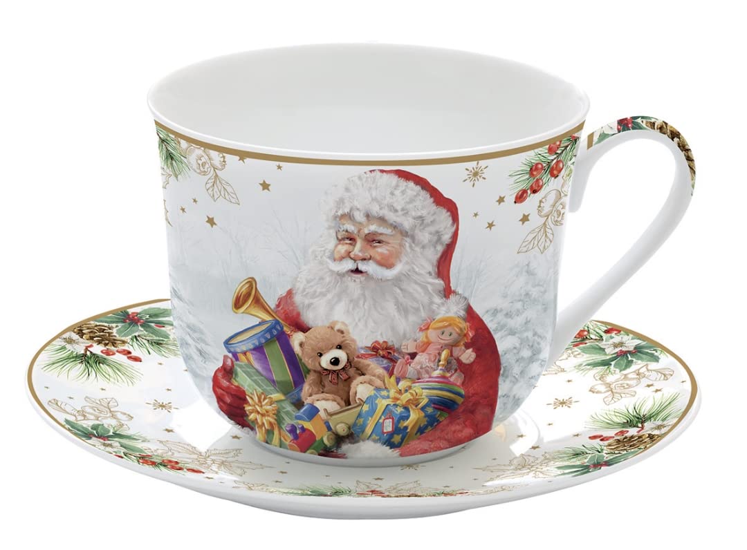 Easy Life SANTA IS COMING Frühstücks-Set, 40 cl, Porzellan