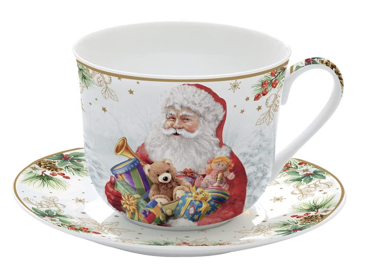Easy Life SANTA IS COMING Frühstücks-Set, 40 cl, Porzellan