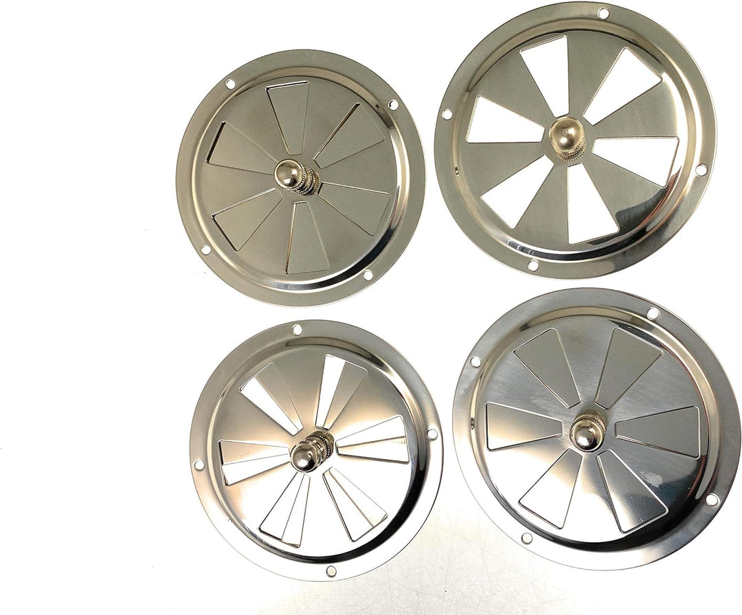 ARBO-INOX 4 x Lüftungsrosette Lüfter Kiemenlüfter Edelstahl 100mm