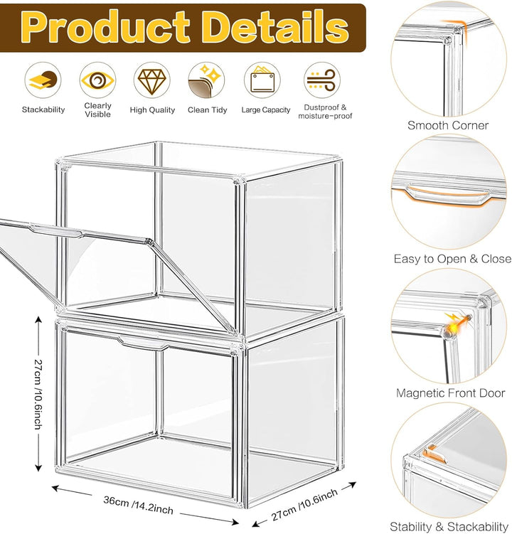 Handtaschen Aufbewahrungs Organisator für den Schrank, Transparentes graues Acryl-Vitrine für Handta